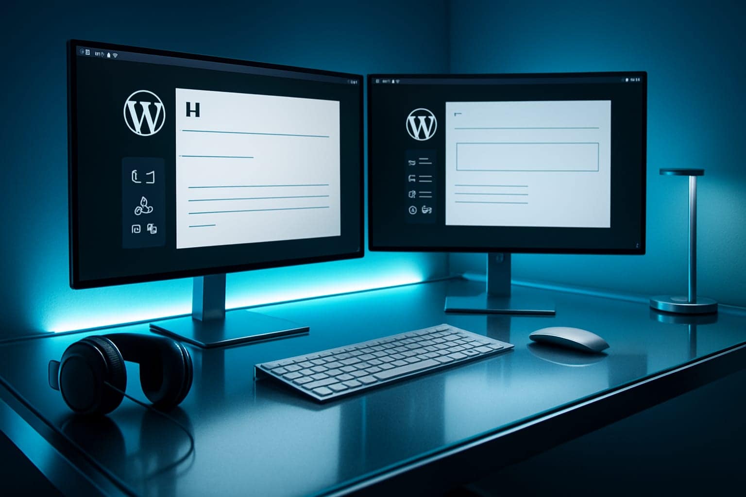 Photo high-tech d’un plugin d’accessibilité WordPress conforme WCAG dans Gutenberg
