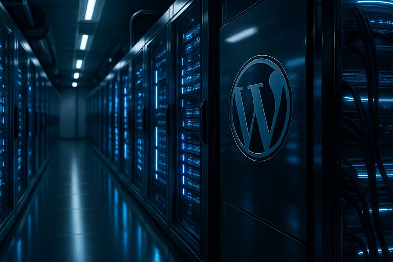 Salle serveurs haute technologie pour hébergement WordPress Ovh