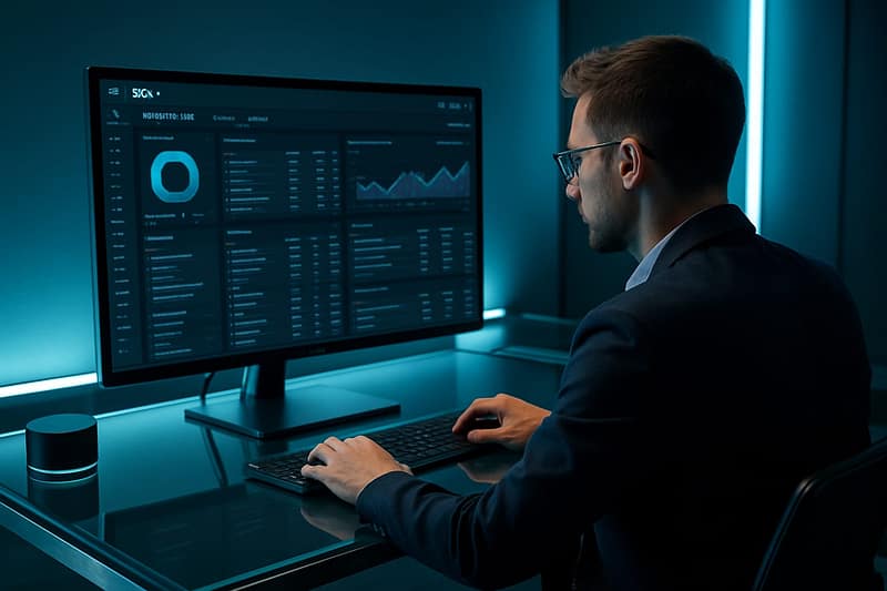 tableau de bord yooda insight sur poste de travail high tech