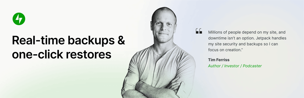 Jetpack VaultPress Backup